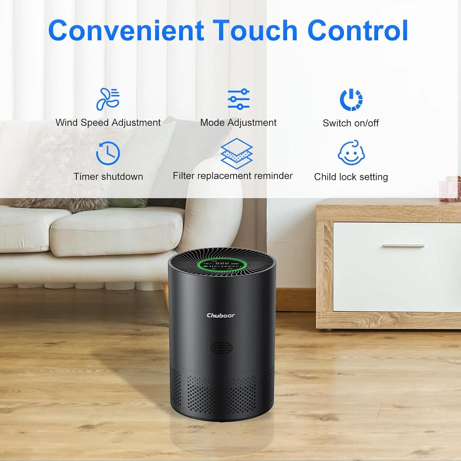 Chuboor H13 True HEPA Air Purifier for Home - image 5