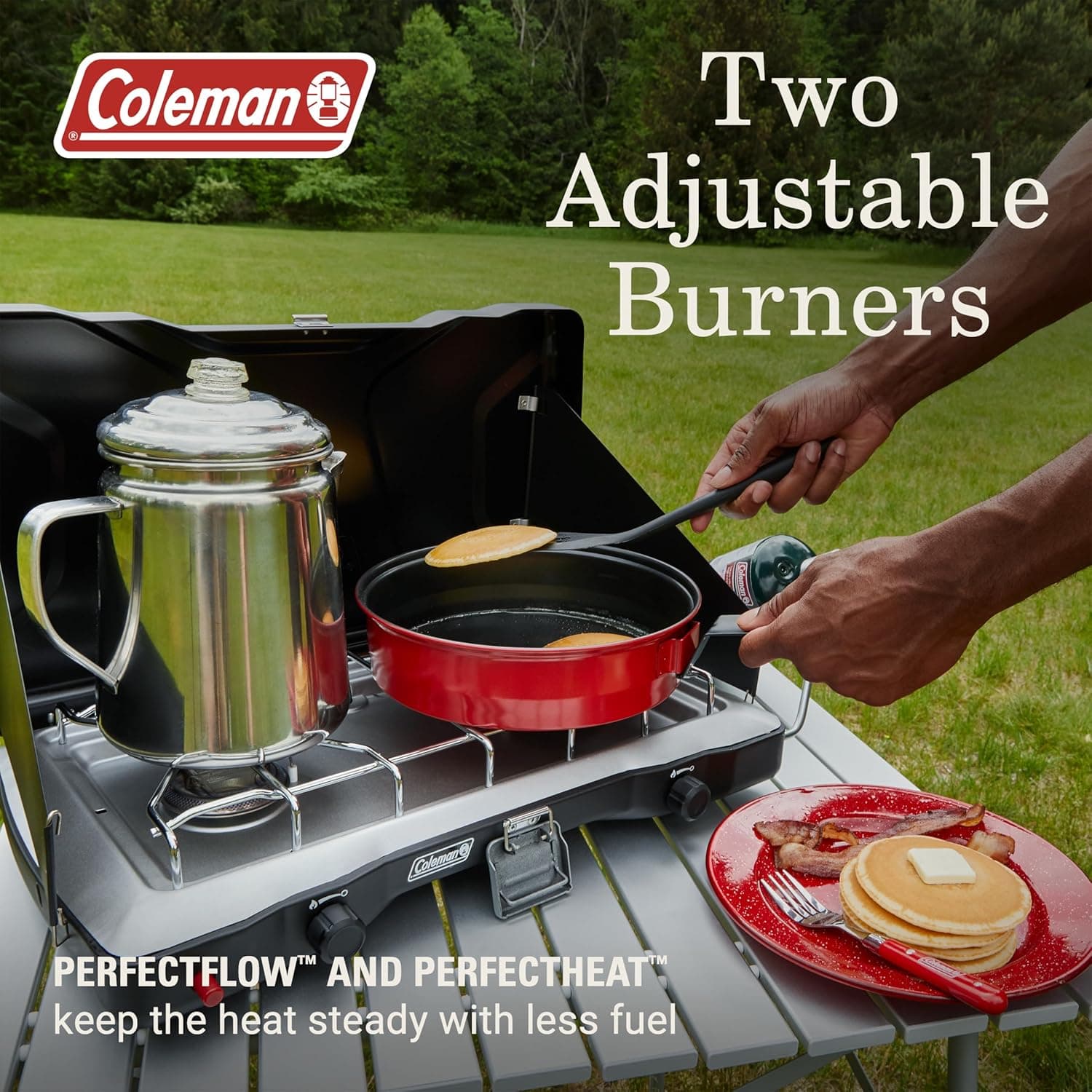 Coleman Triton+ 2-Burner Portable Propane Camping Stove - image 2