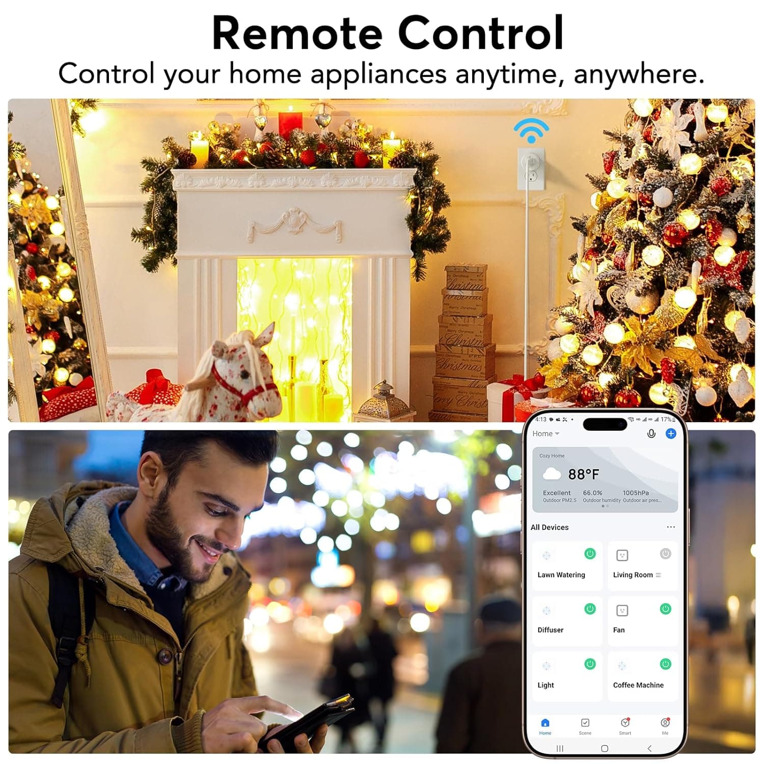 EIGHTREE Smart Plug: Voice-Controlled WiFi Outlet (4-Pack) - image 3