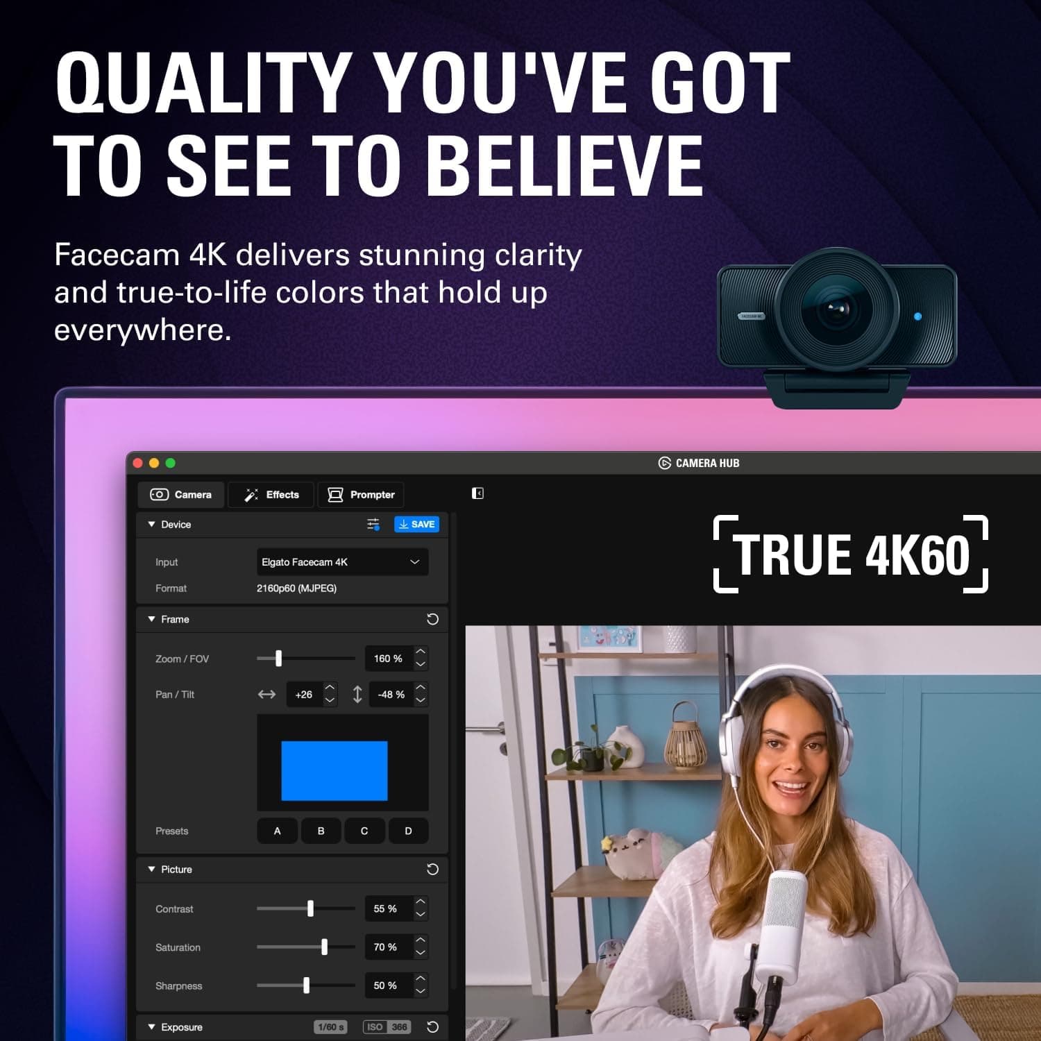 Elgato Facecam 4K: Ultimate Webcam for Creators