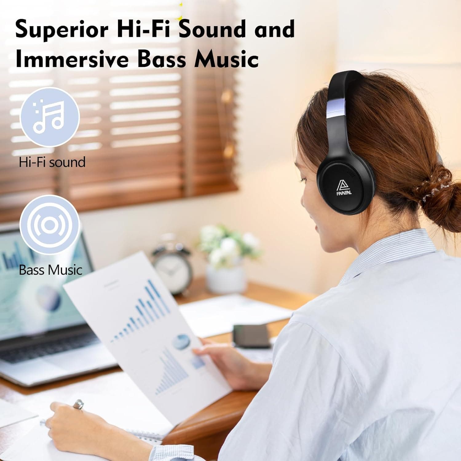 FAAEAL Bluetooth Noise-Canceling Headphones Over Ear - image 3