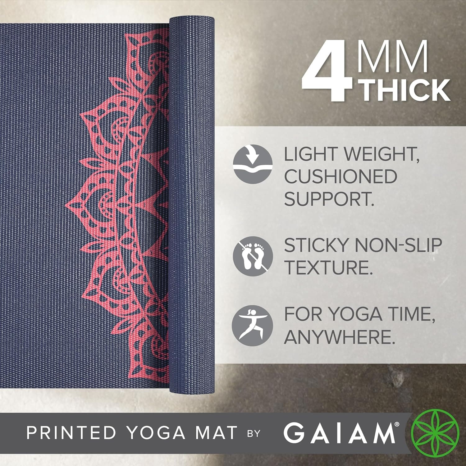 Gaiam Non-Slip Lightweight Yoga Mat for All Workouts - image 5