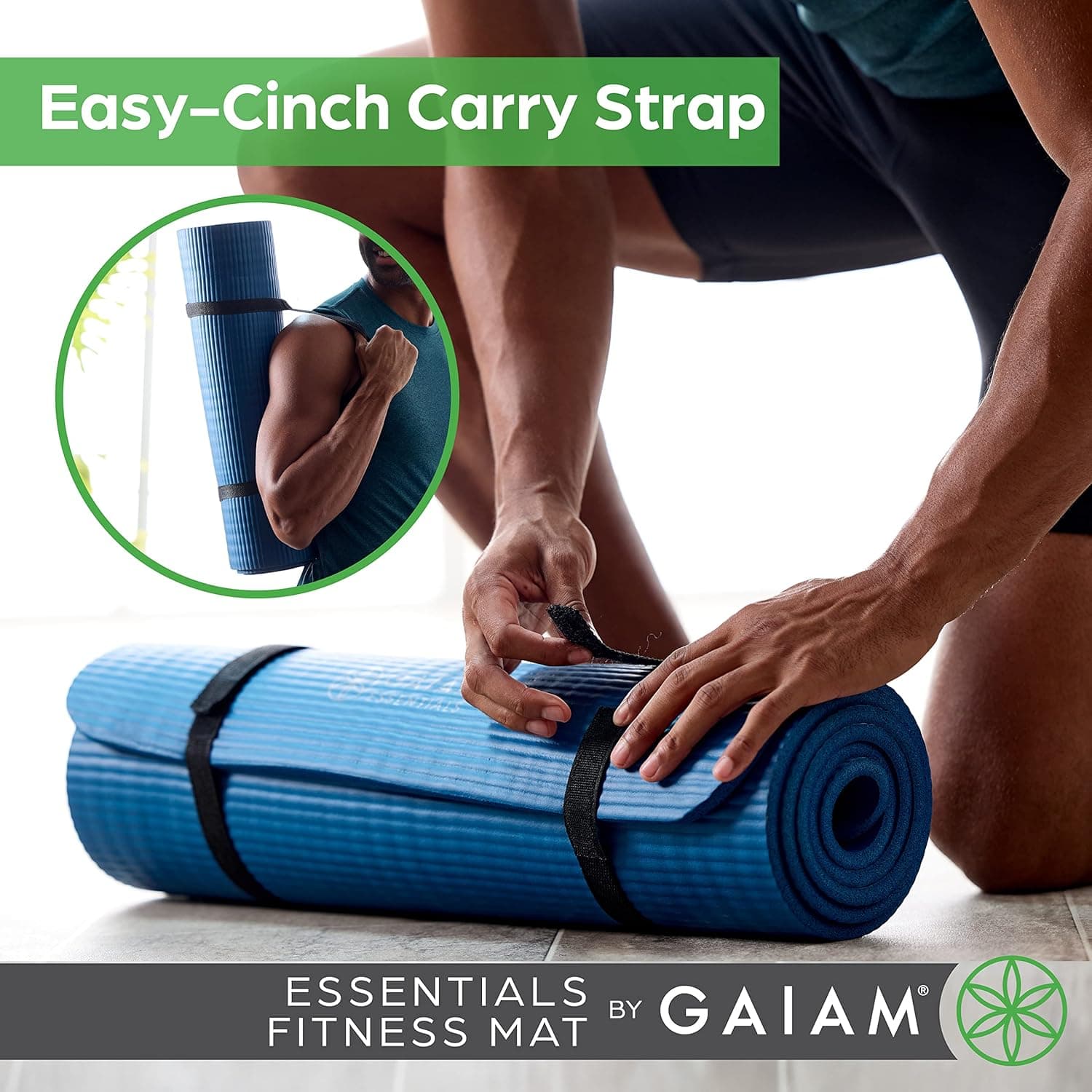 Gaiam Extra-Thick 10mm Yoga Mat with Carrying Strap - image 4