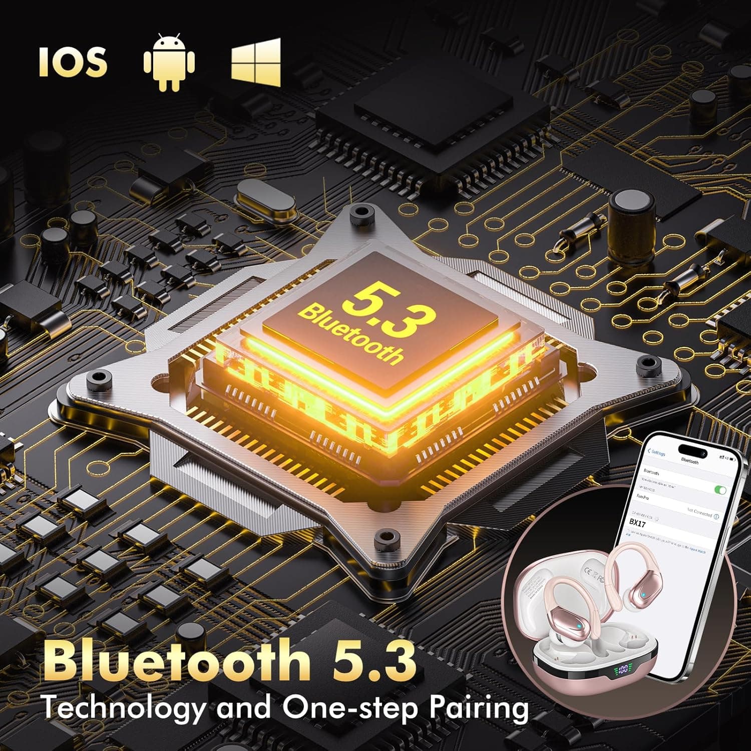 HAOYUYAN Bluetooth Earbuds: 80H Playtime & Comfort - image 4