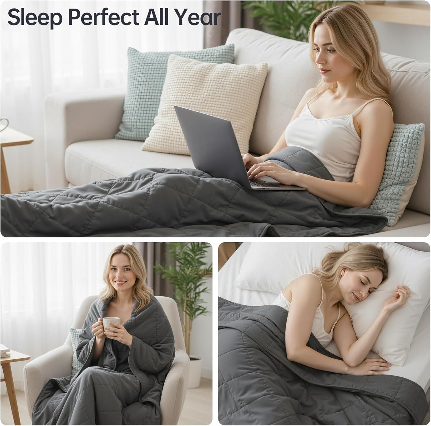 HCOIW 20lbs Weighted Blanket - Queen Size for Ultimate Comfort - image 4