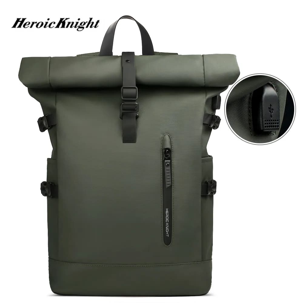 Heroic Knight Men Rolltop Backpack - Waterproof & Spacious
