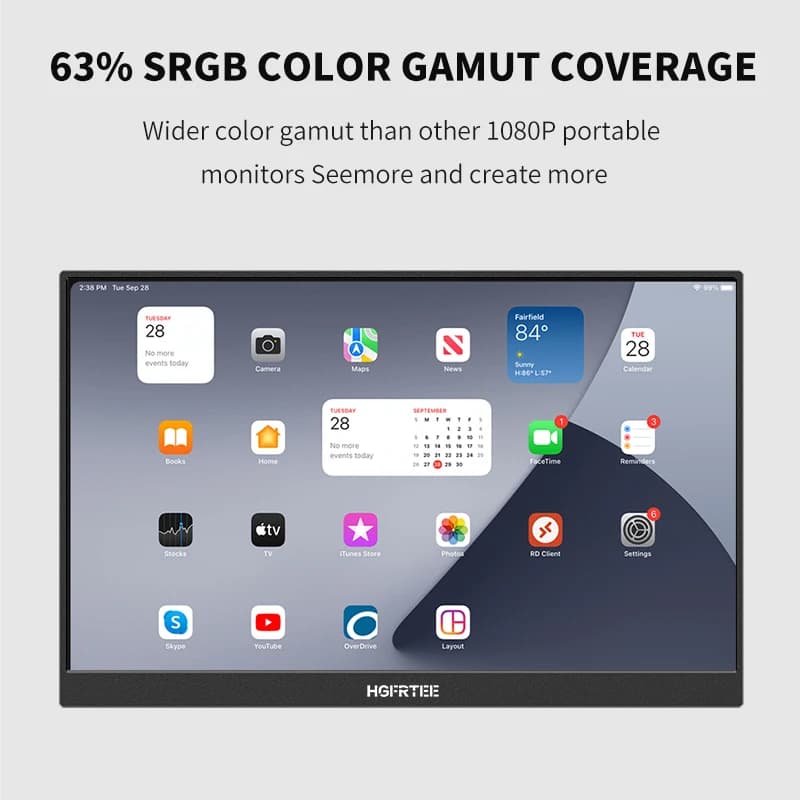 HGFRTEE 14.1inch Portable Monitor for Gaming and Laptops - image 3