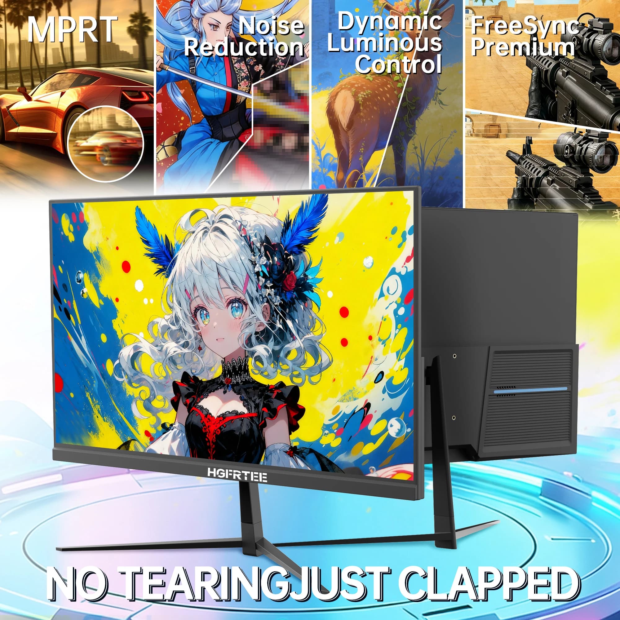 HGFRTEE 4K 27 Inch Monitor - Affordable IPS Display for Gaming - image 5