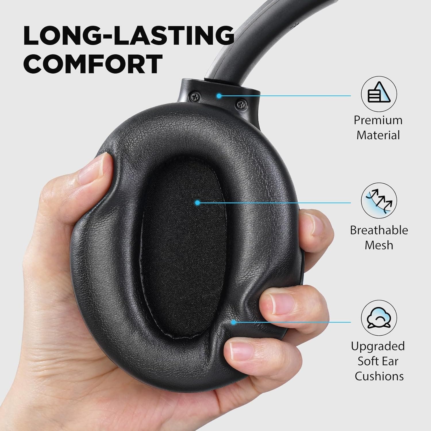 tapaxis Hybrid Active Noise Cancelling Headphones - Bluetooth Over Ear - image 5