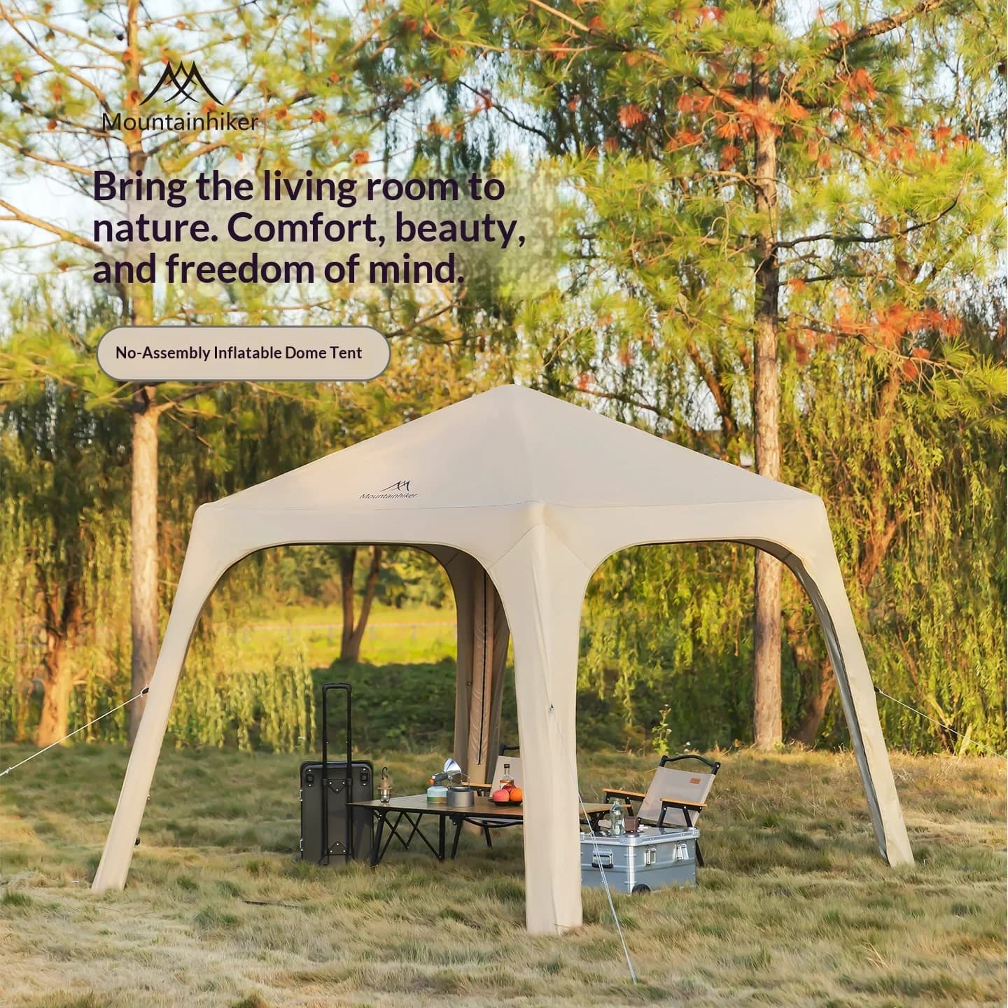 Inflatable Camping Tent - Family Dome Tent for 4-6 People - image 2