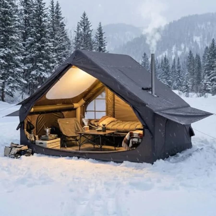 Inflatable Camping Tent with Electric Air Pump - Family Tent