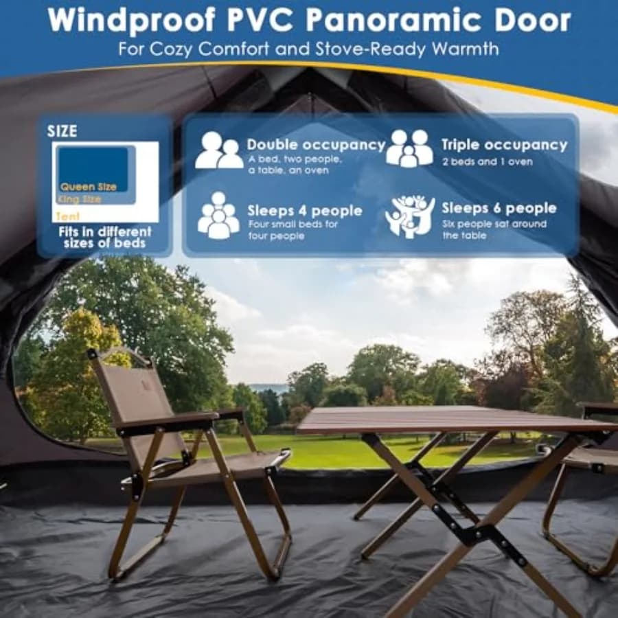 Inflatable Camping Tent with Electric Air Pump - Family Tent - image 2