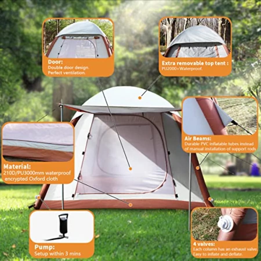 Inflatable Camping Tent - 4 Season Glamping for Families - image 5