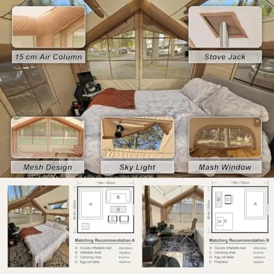 Large Inflatable Camping Tent by Unbranded - image 5