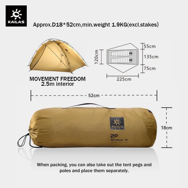 KAILAS STRATUS Ultralight Backpacking Tent - Premium 2 Person - image 3