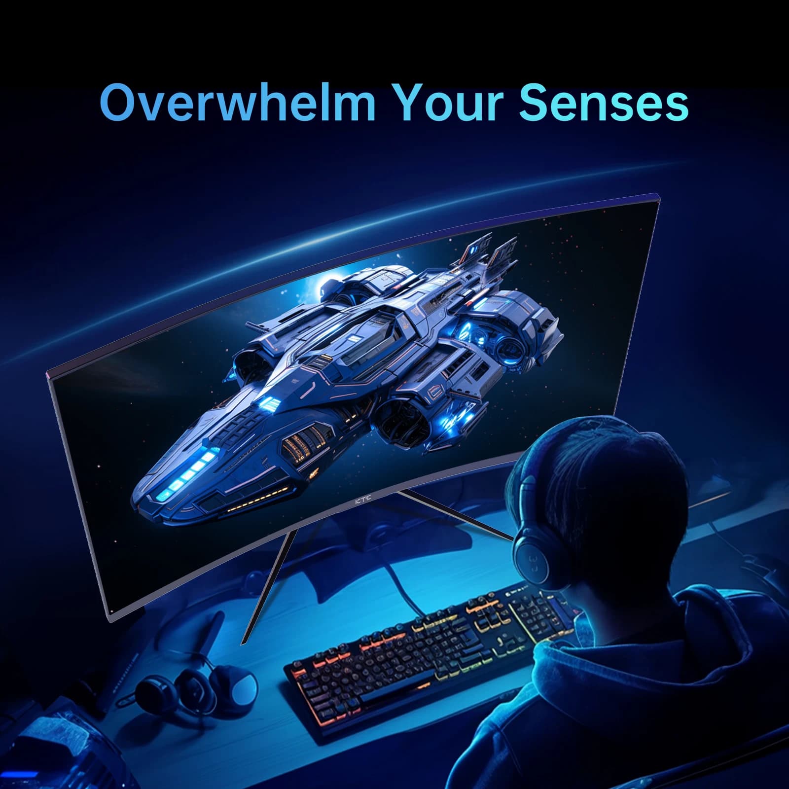KTC 32 inch Curved Gaming Monitor - High Refresh Rate - image 2