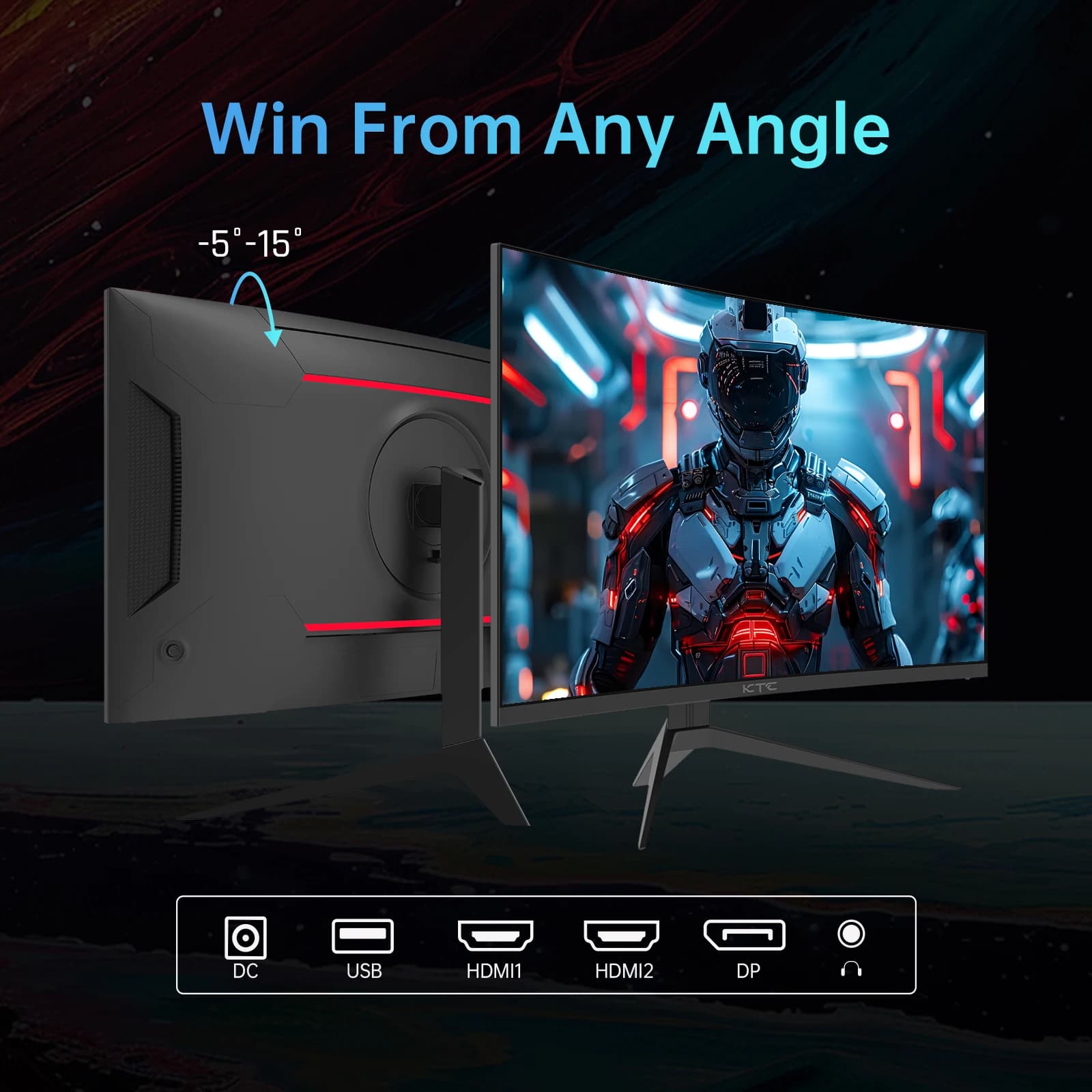 KTC 32 inch Curved Gaming Monitor - High Refresh Rate - image 5