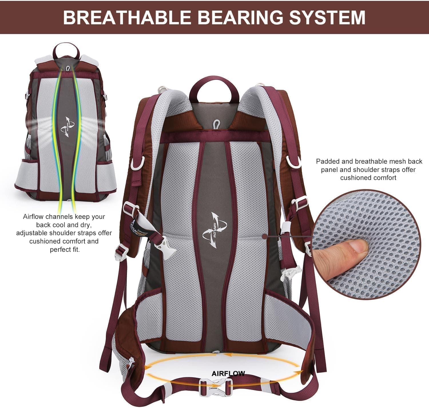 MOUNTAINTOP 40L Lightweight Hiking Backpack Review - image 5