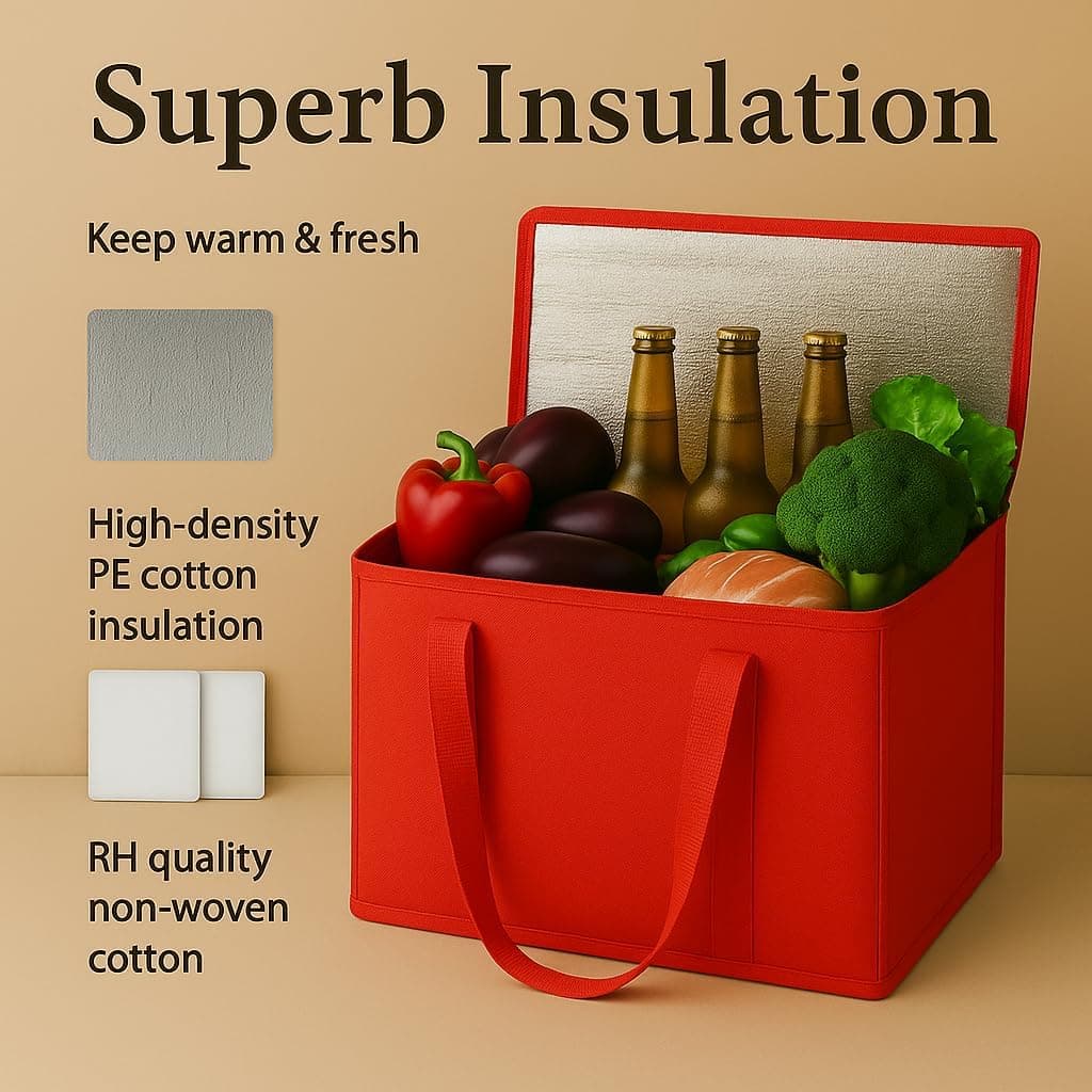 musbus 2-Pack XL Insulated Grocery Bags - Heavy Duty & Zipped - image 5