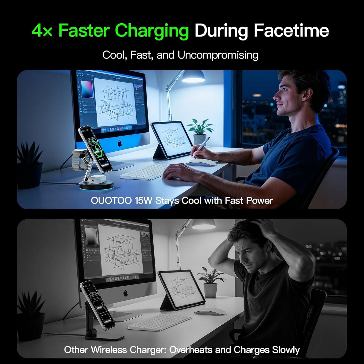 Ouotoo 3-in-1 Magnetic Charging Station for Apple Devices - image 4