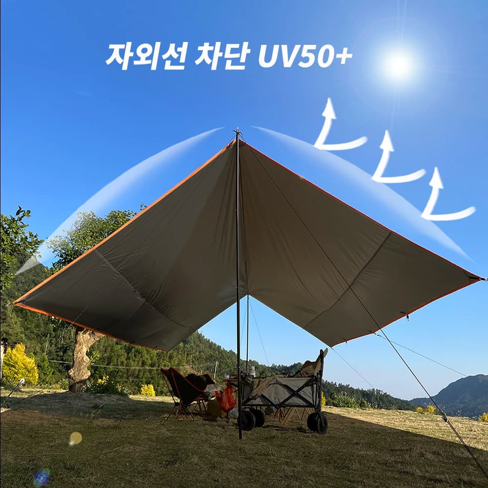 Oxford Large Waterproof Tarp for Camping & Beach - image 2