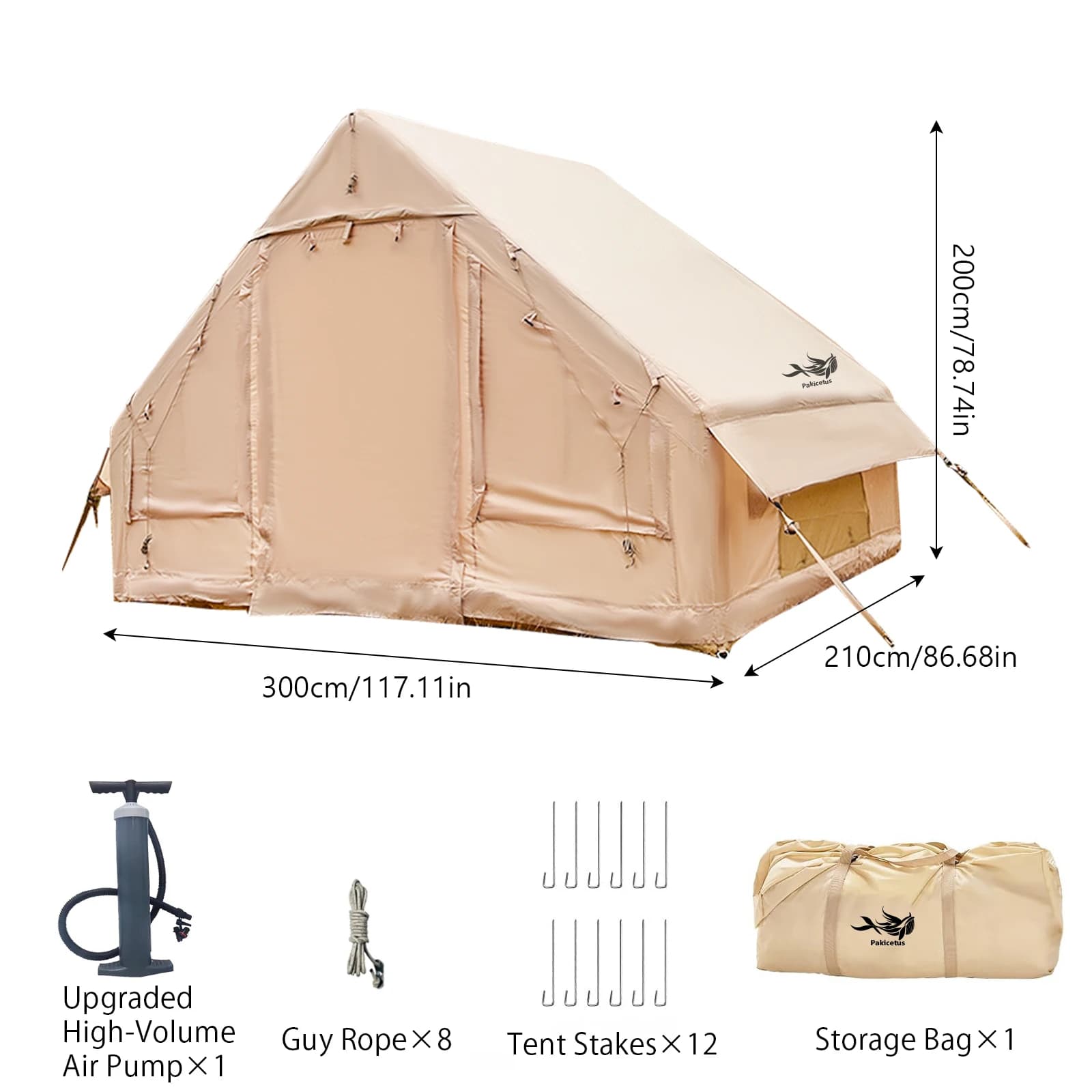 PAKICETUS Inflatable Tent - Family Luxury Camping Tent - image 4