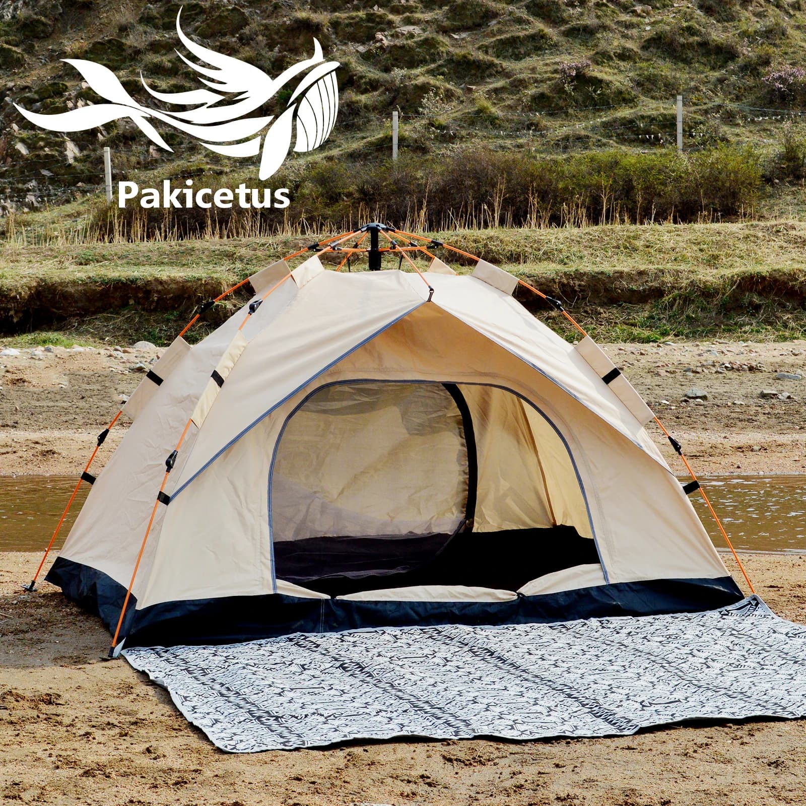 Pakicetus Instant Golden Tent - Portable Family Shelter