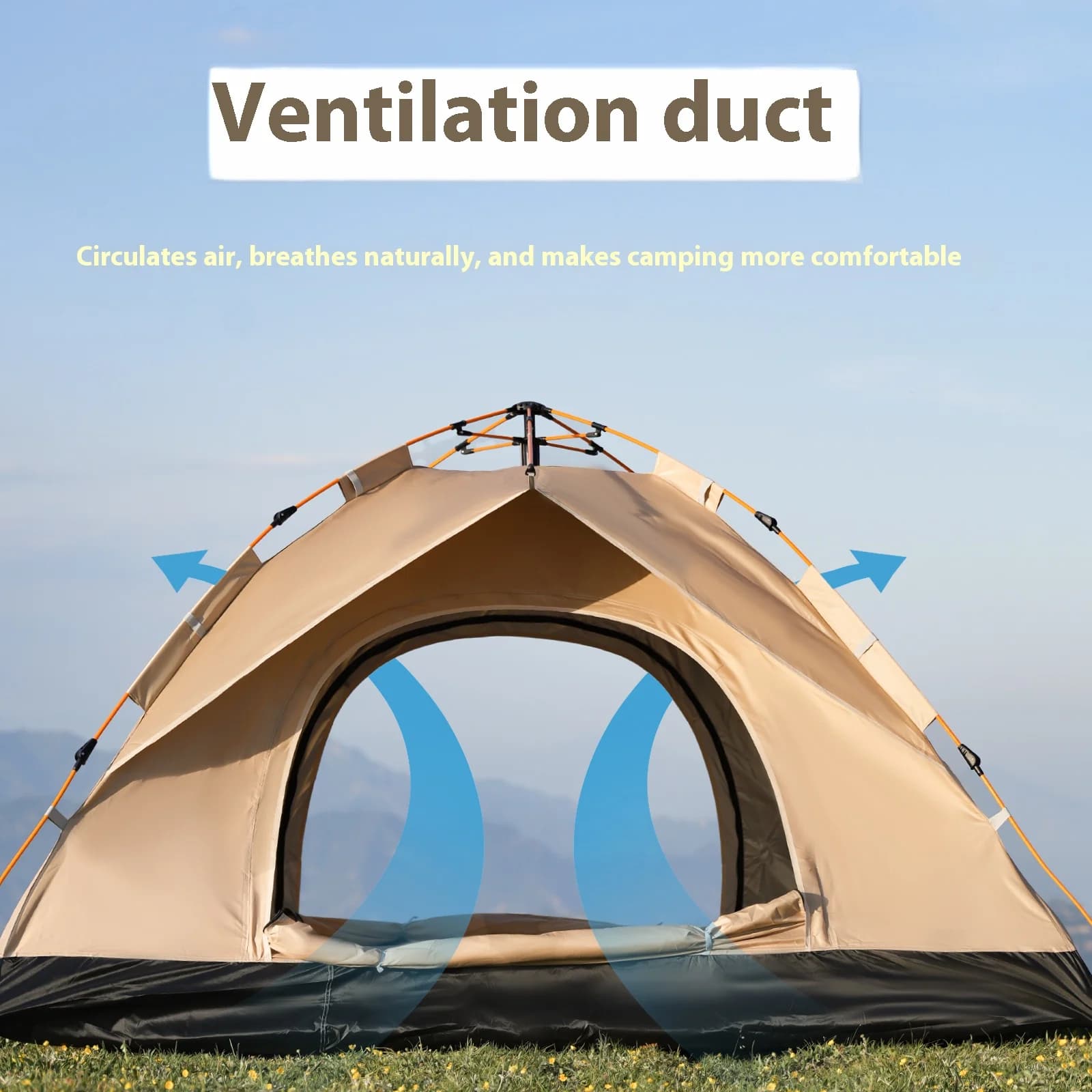 Pakicetus Instant Golden Tent - Portable Family Shelter - image 3