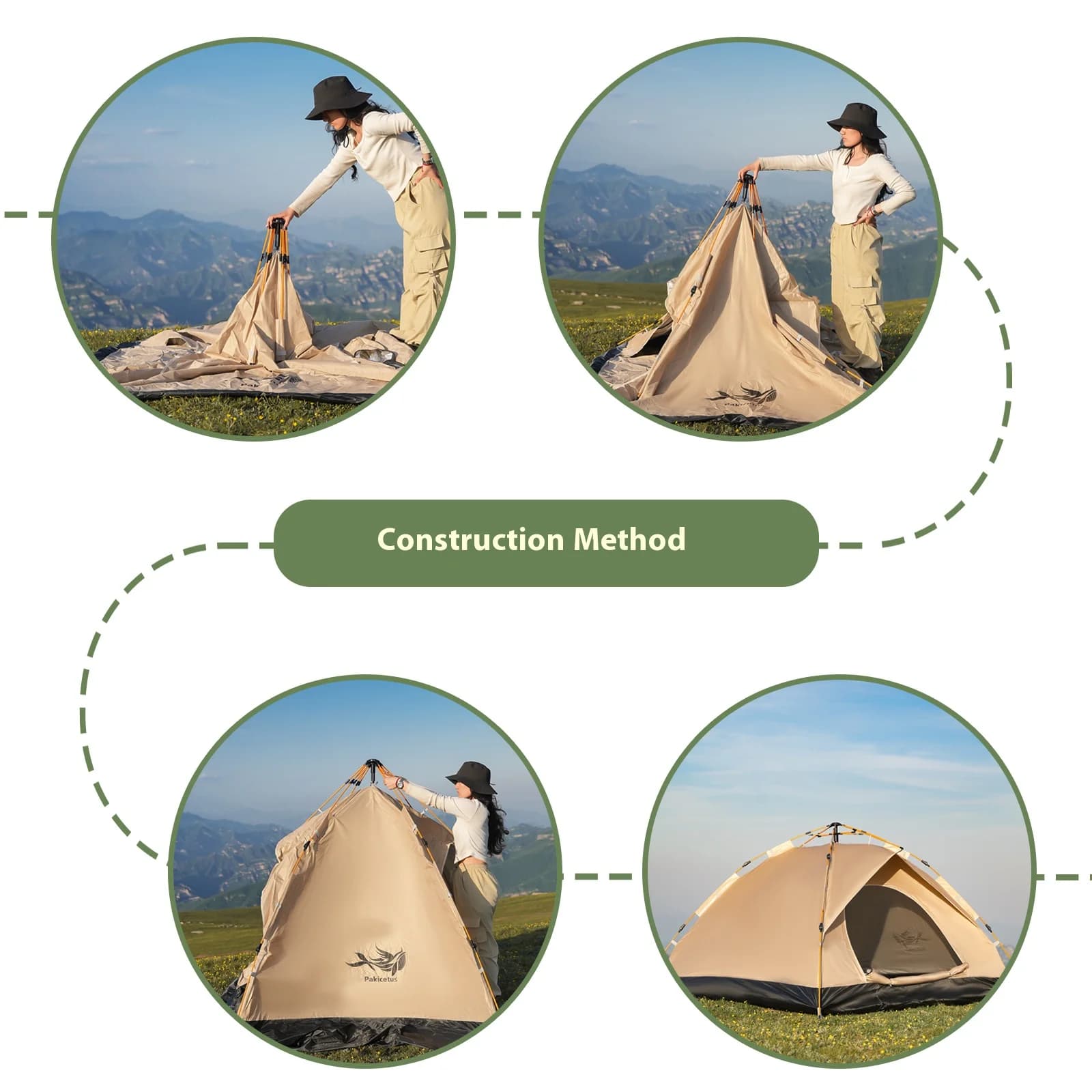 Pakicetus Instant Golden Tent - Portable Family Shelter - image 4