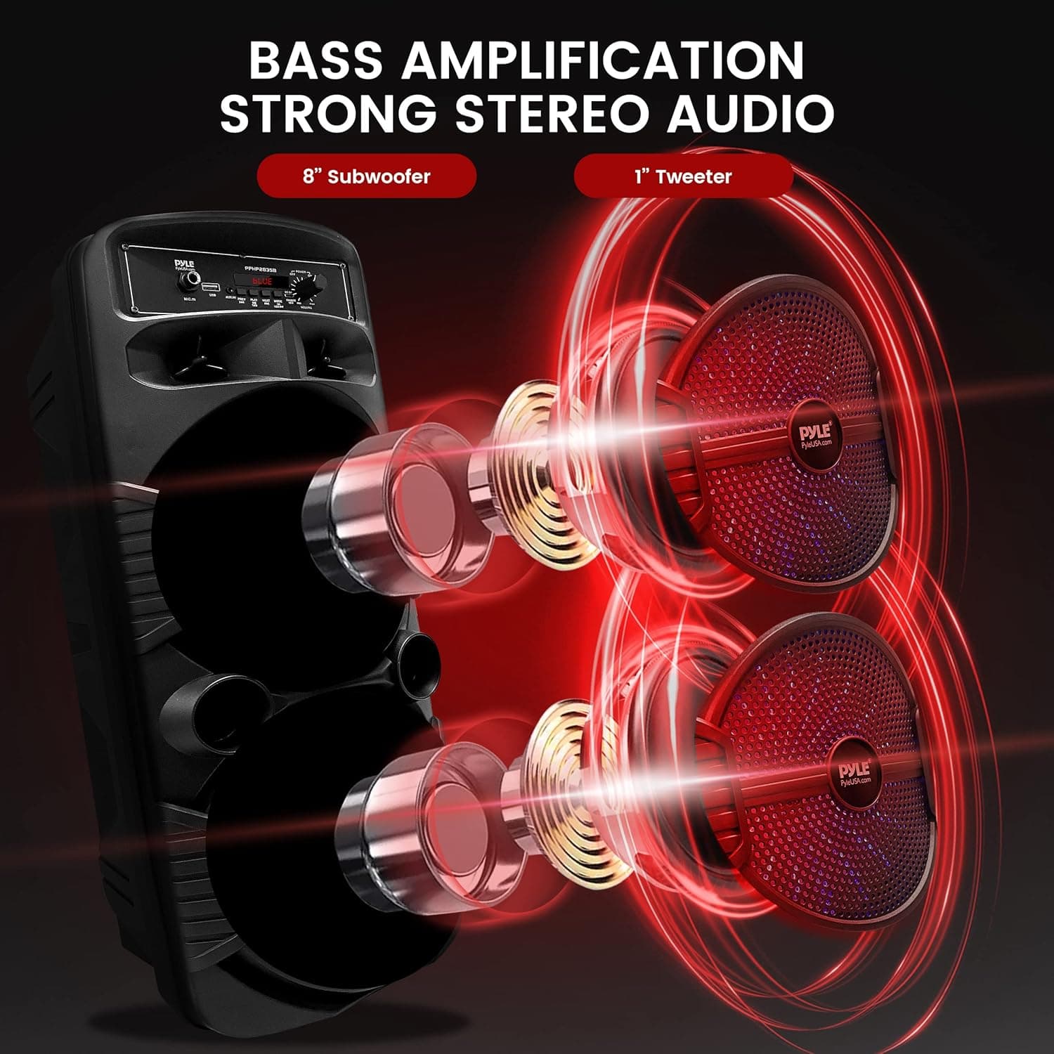 Powerful Pyle Portable Bluetooth Speaker for Events