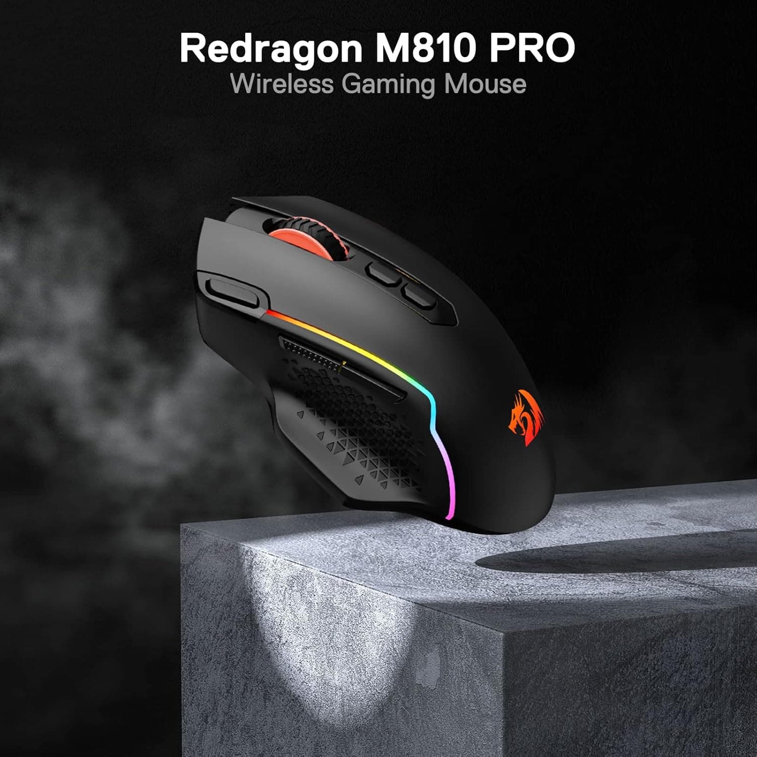 Redragon M810 Pro Wireless Gaming Mouse - 10,000 DPI, RGB - image 2