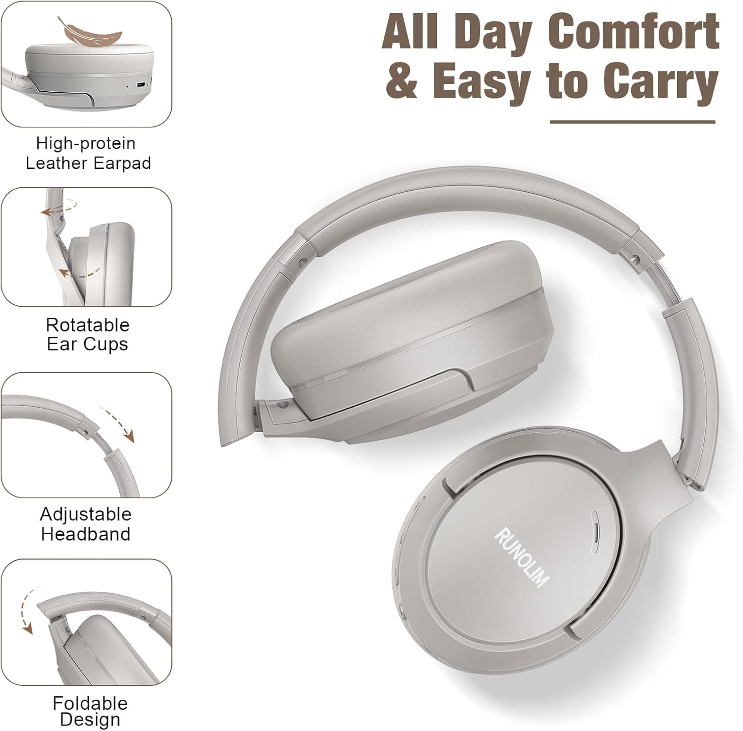 RUNOLIM Hybrid Active Noise Cancelling Headphones - Best Value - image 5