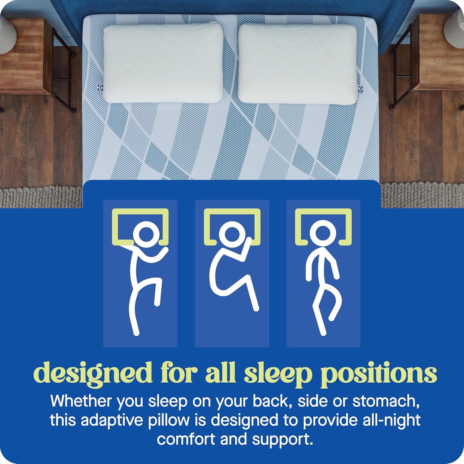 Sealy Dreamlife Queen Memory Foam Cooling Pillow (2 Pack) - image 5