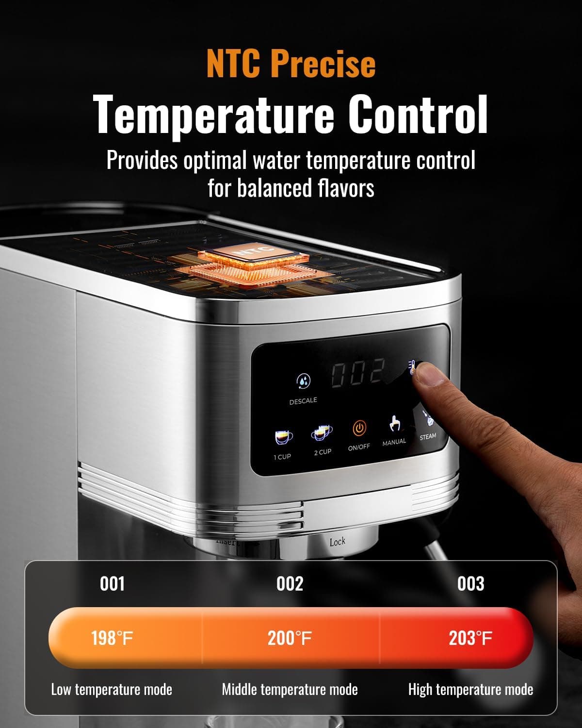 Versatile SHARDOR Espresso Machine with Touchscreen Control - image 4