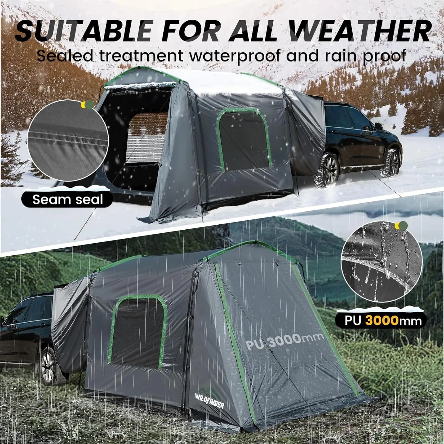 Spacious Waterproof SUV Tent for Family Camping - image 4