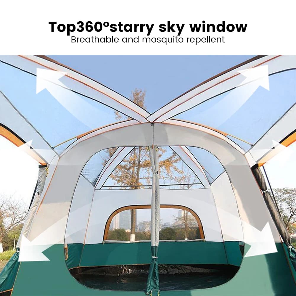 Upgraded Family Camping Tent - 3-12 Person Waterproof - image 4