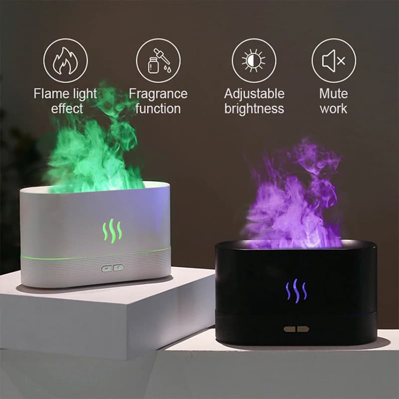 USB Desktop Flame Aroma Diffuser Humidifier - image 2