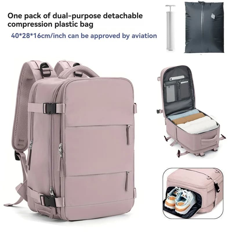 Premium Vacuum Travel Backpack with Air Cushion Technology