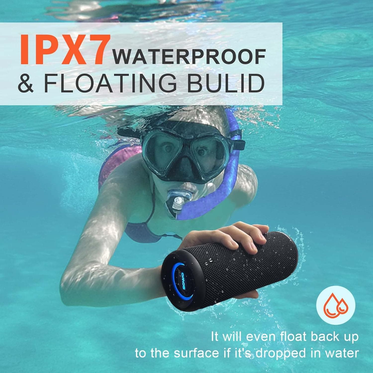 SOWO Waterproof Bluetooth Speaker with Powerful Bass - image 3
