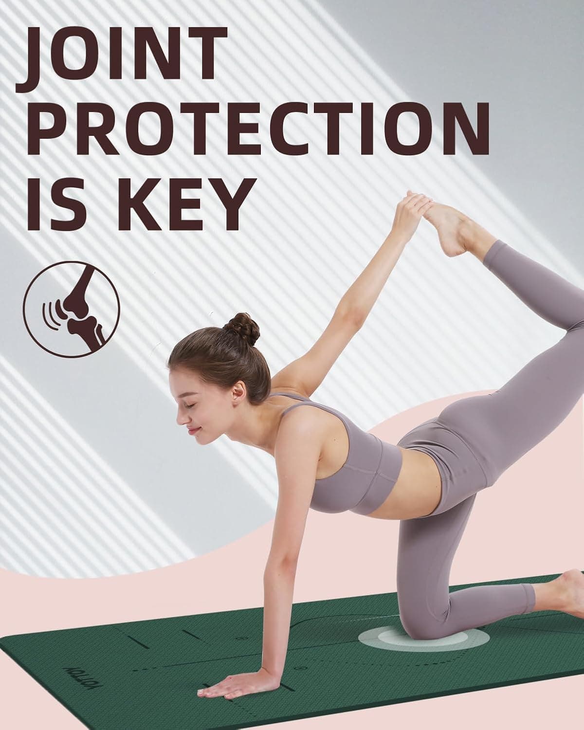 YOTTOY Extra Wide Non-Slip Yoga Mat with Carry Bag - image 5