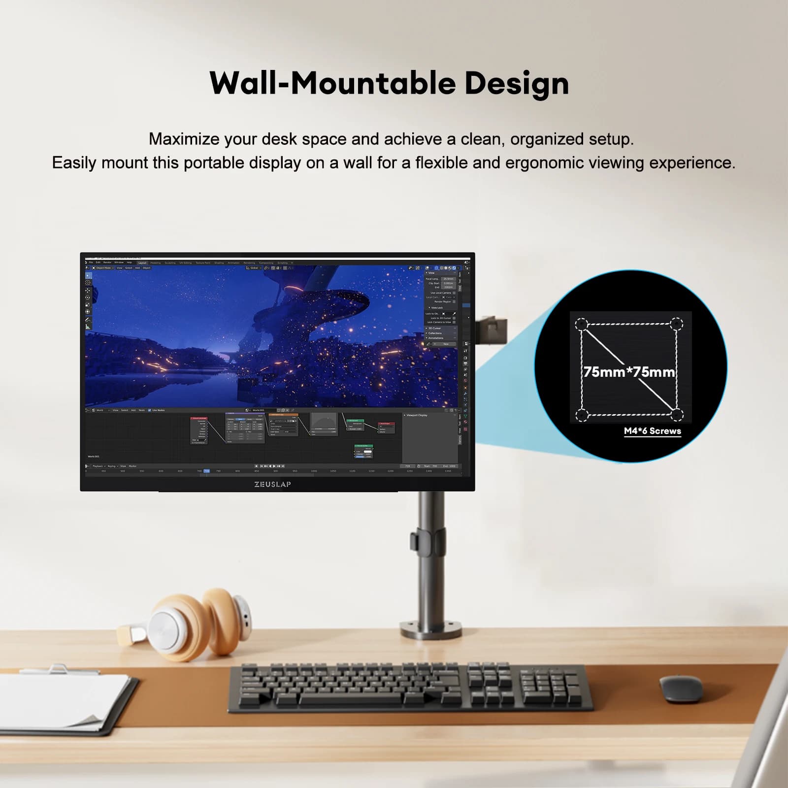 ZEUSLAP 13.3inch OLED Touch Portable Monitor - image 3