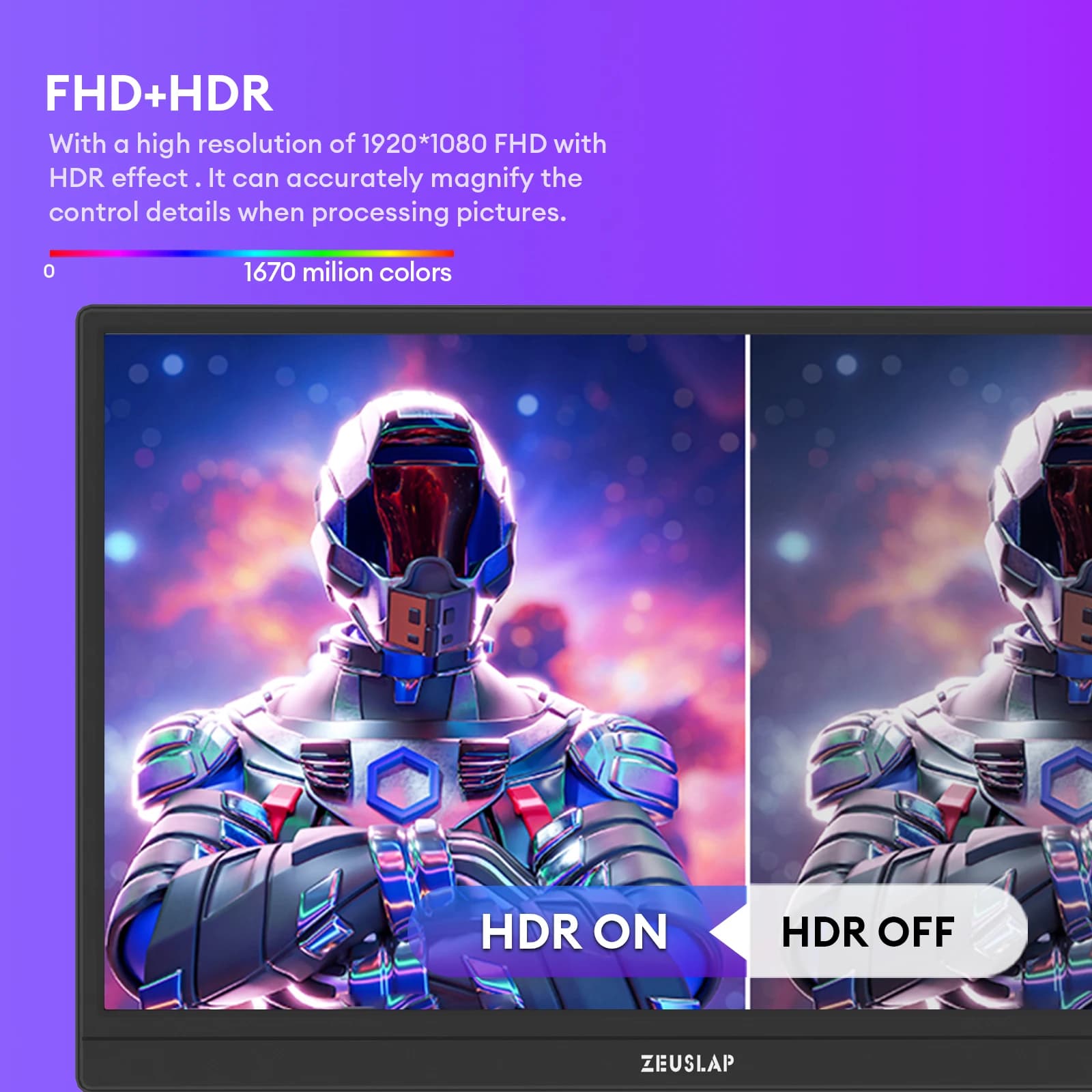 ZEUSLAP 15.6" Portable Monitor for Phones and PCs - image 3