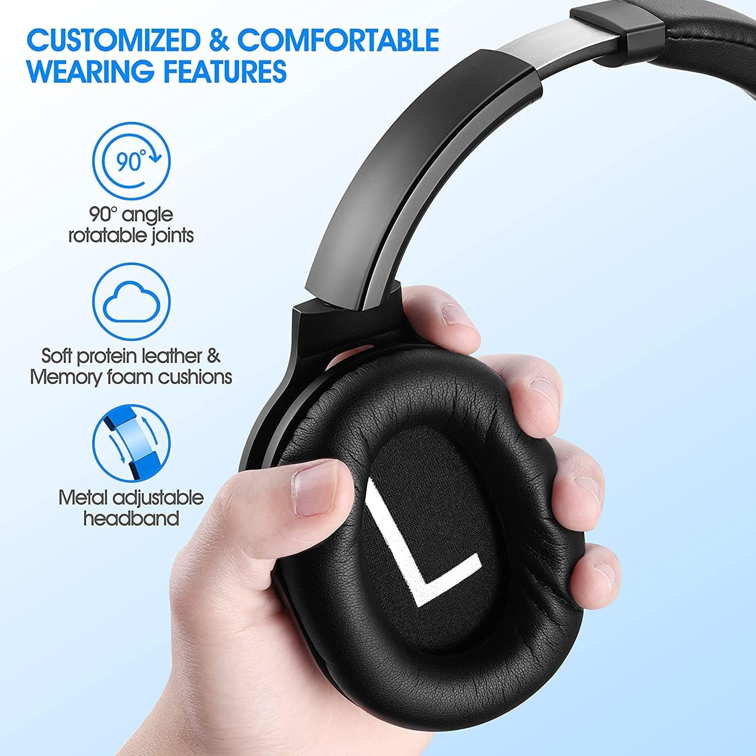 ZIHNIC Wireless Noise Cancelling Headphones - Deep Bass & Comfort - image 3