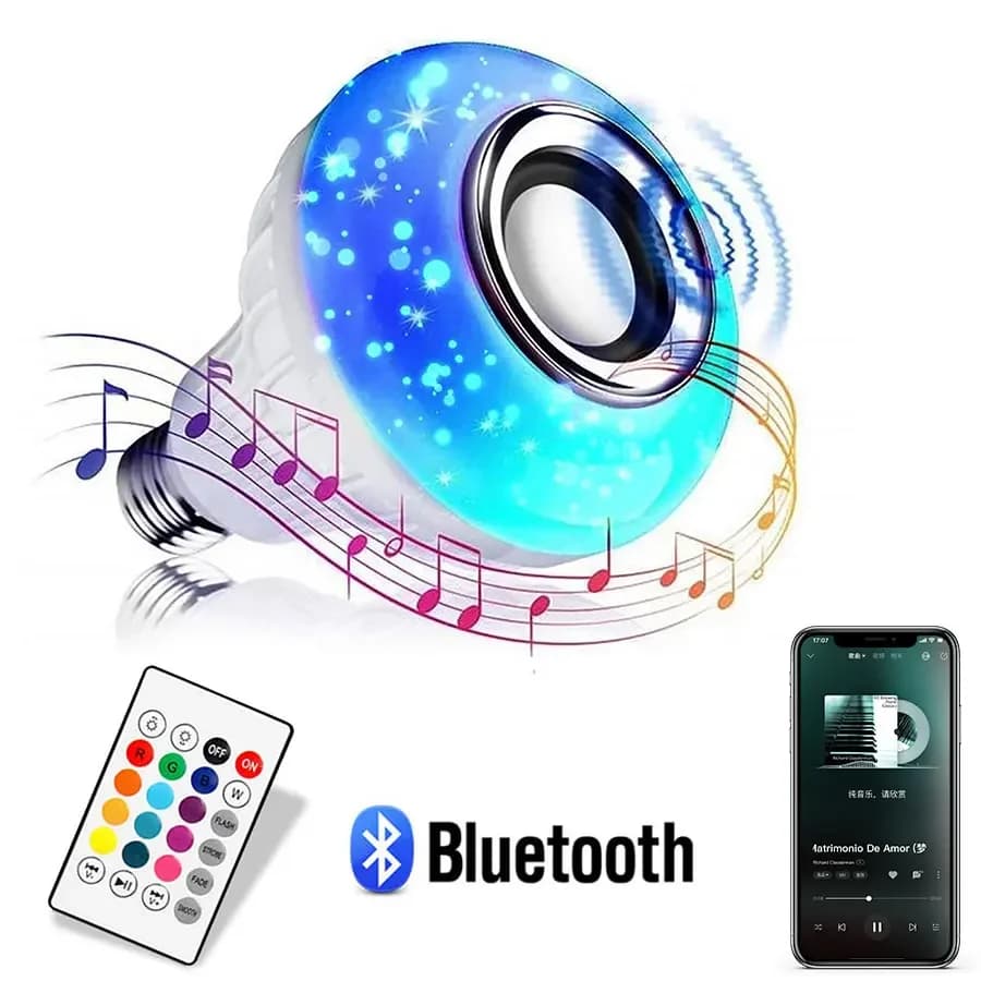 E27 Bluetooth Speaker Music Bulb RGB Lights Bulb