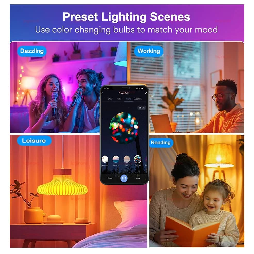 LED Light Bulb E27 RGB Dimmable for Smart Home - image 5