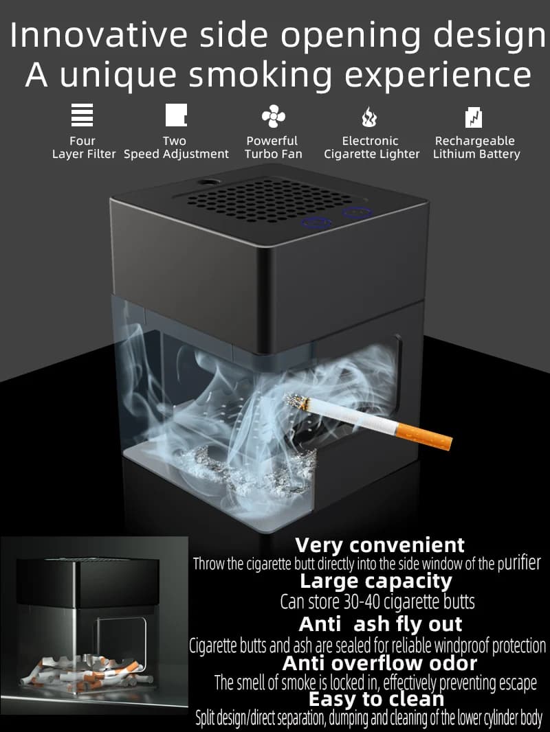 LONHOMON Air Purifier Ashtray - Odor Eliminator - image 3