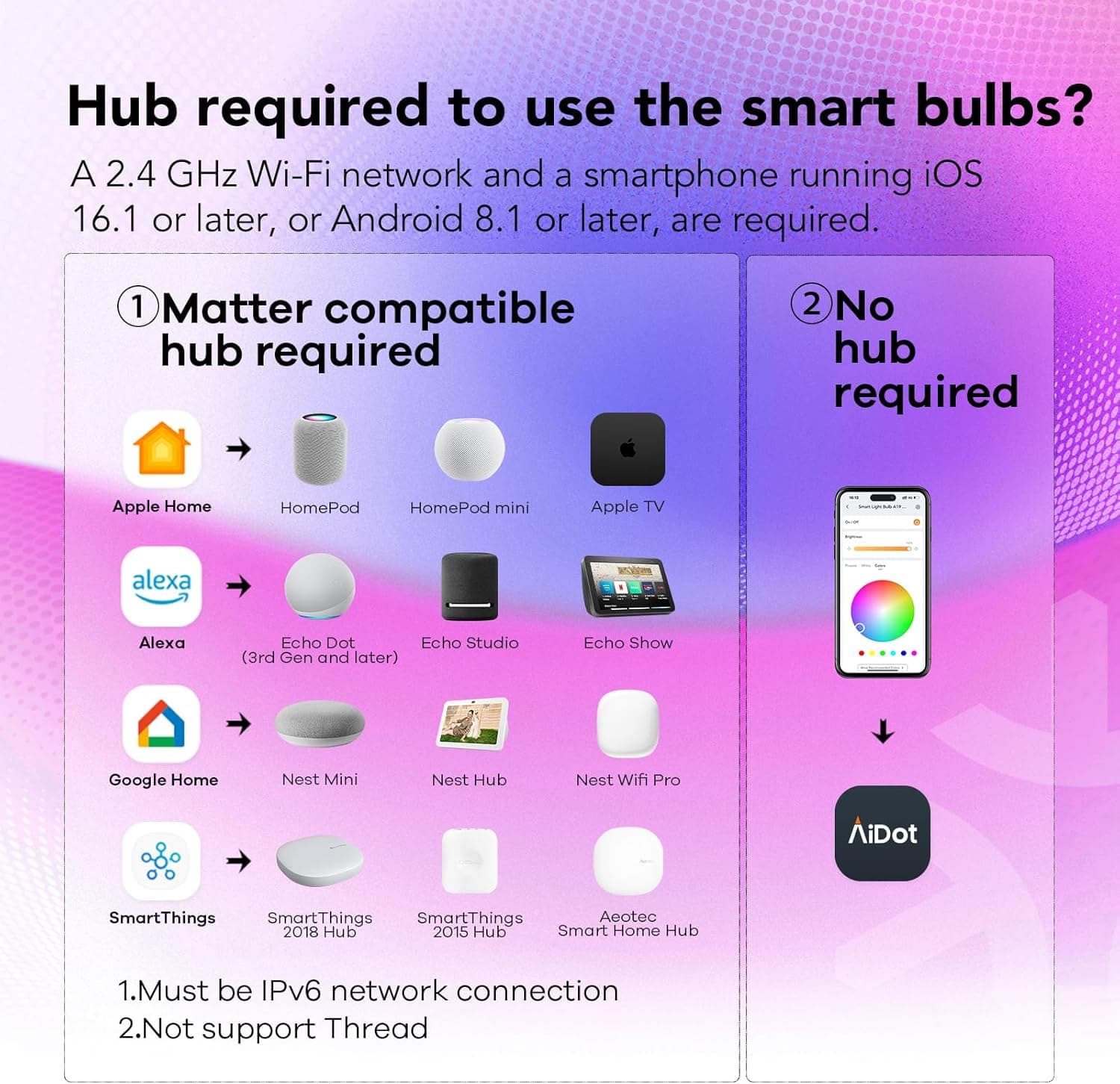 OREiN Smart Light Bulbs, A19 Color Changing - image 3