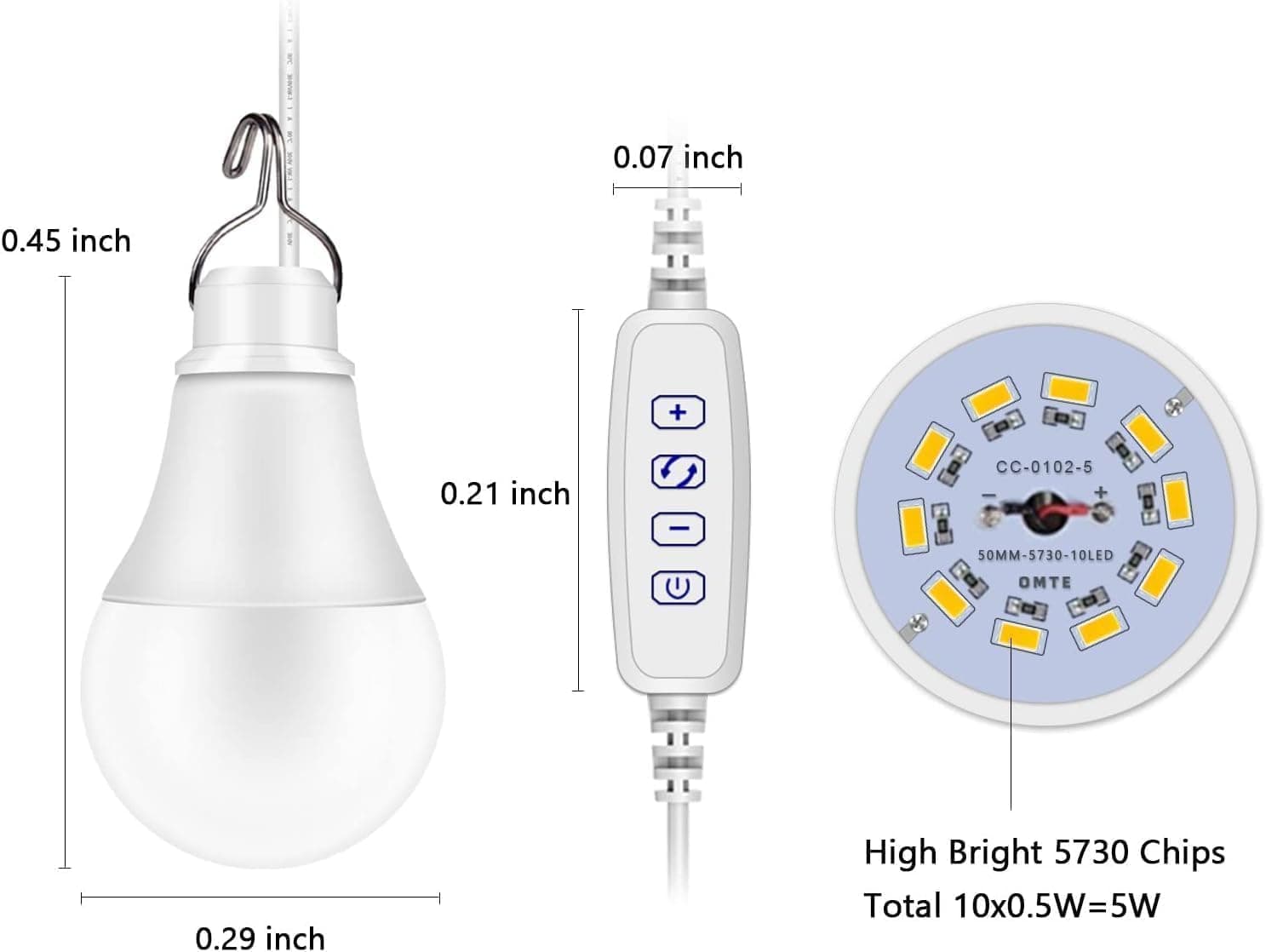 Apowking USB LED Light Bulb for Portable Power Stations - image 2