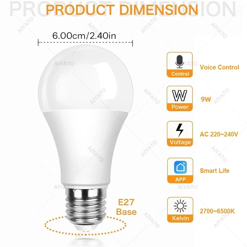 Smart Life APP E27 Smart Bulbs - image 2