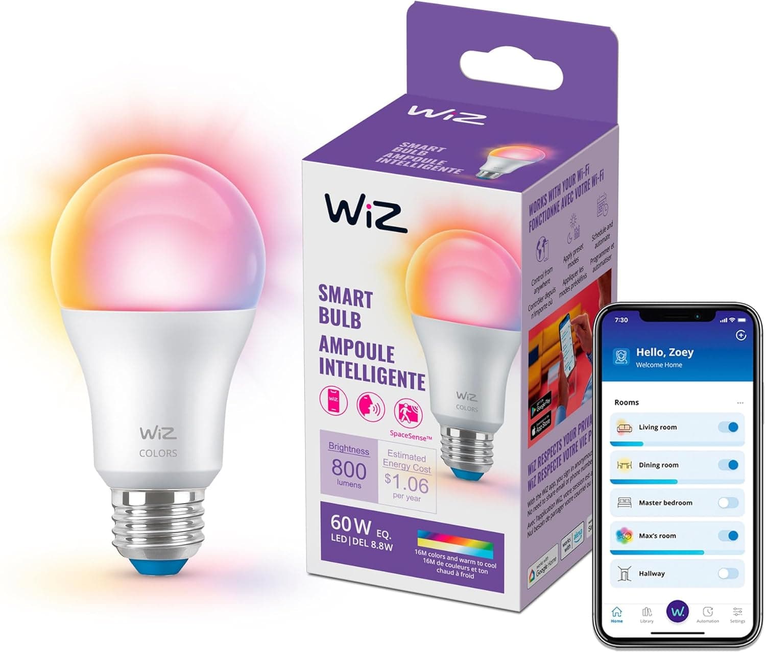 WiZ Connected LED Smart Light Bulbs